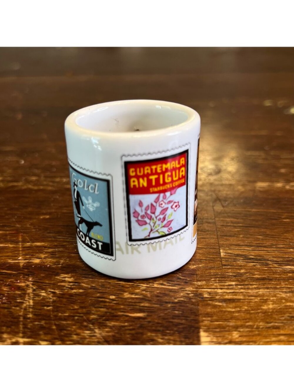 Starbucks Miniature Coffee Mug Vintage Blend Labels Ceramic Collectibles 2004 - Picture 2 of 8